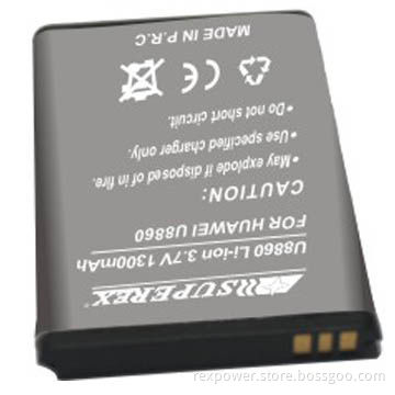 Mobile Phone Battery with 1,300mAh Capacity, 3.7V Voltage, Suitable for Huawei U8860